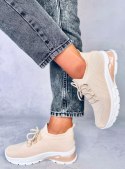 Buty sportowe skarpetkowe CARUSO BEIGE