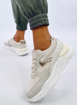 Sneakersy na koturnie CLERVIE BEIGE