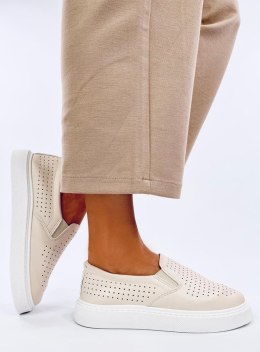 Trampki slip-on ażurowe TOWNS BEIGE