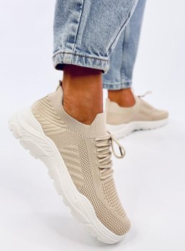 Buty sportowe skarpetkowe JAUSSA BEIGE