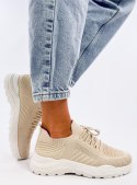 Buty sportowe skarpetkowe JAUSSA BEIGE