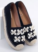 Espadryle z muszelkami ELIF BLACK