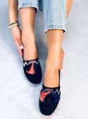 Espadryle boho z frędzlem BIRNA BLACK