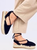 Espadryle damskie sznurkowe YAWEH BLACK