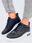 Sneakersy na koturnie CHEEVE BLACK - 37