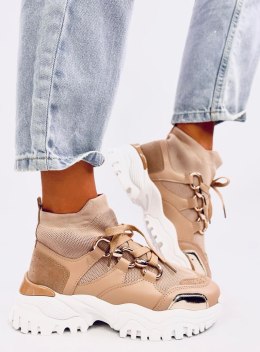 Skarpetkowe sneakersy za kostkę PETRA KHAKI - 37