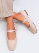 Baleriny w stylu Mary Jane GOLINS BEIGE - 36