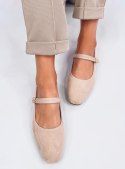 Baleriny w stylu Mary Jane GOLINS BEIGE - 36