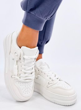 Sneakersy na wysokiej podeszwie CLAVELL WHITE - 38