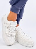 Sneakersy na wysokiej podeszwie CLAVELL WHITE - 39