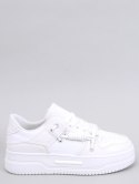 Sneakersy na wysokiej podeszwie CLAVELL WHITE - 39