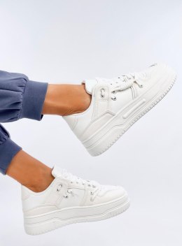 Sneakersy na wysokiej podeszwie CLAVELL WHITE - 40