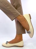 Baleriny z cyrkoniami DUVALL BEIGE - 37