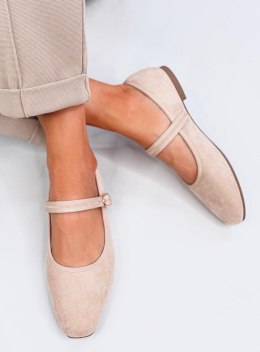 Baleriny w stylu Mary Jane GOLINS BEIGE